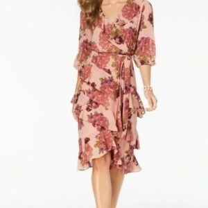 Betsey Johnson Rose Print sheer dress